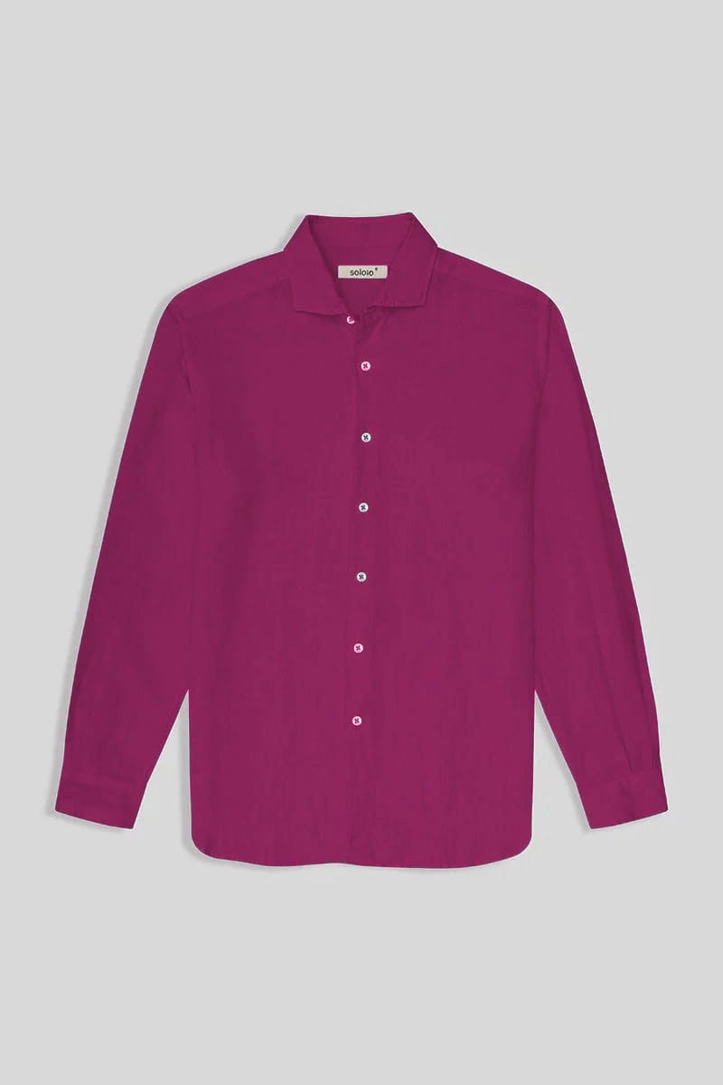 Men's linen shirt fuxia - imagen 1