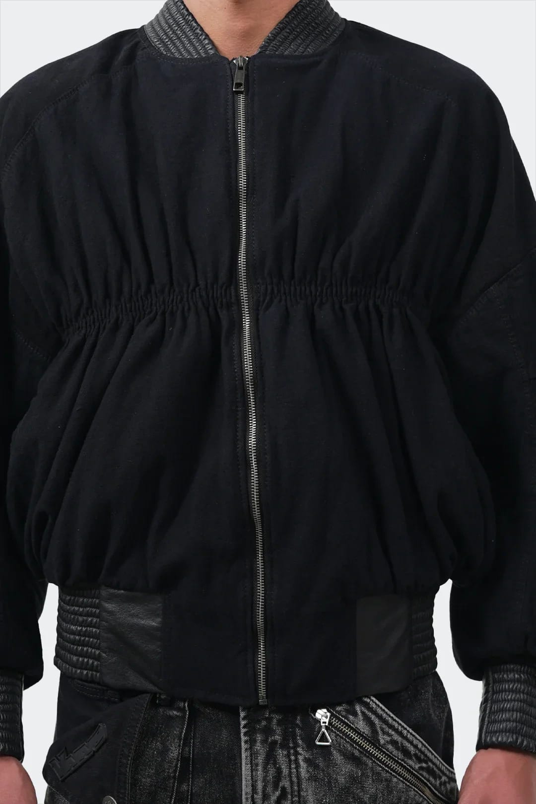 VENENO CHAQUETA DENIM CUERO BOMBER - imagen 7
