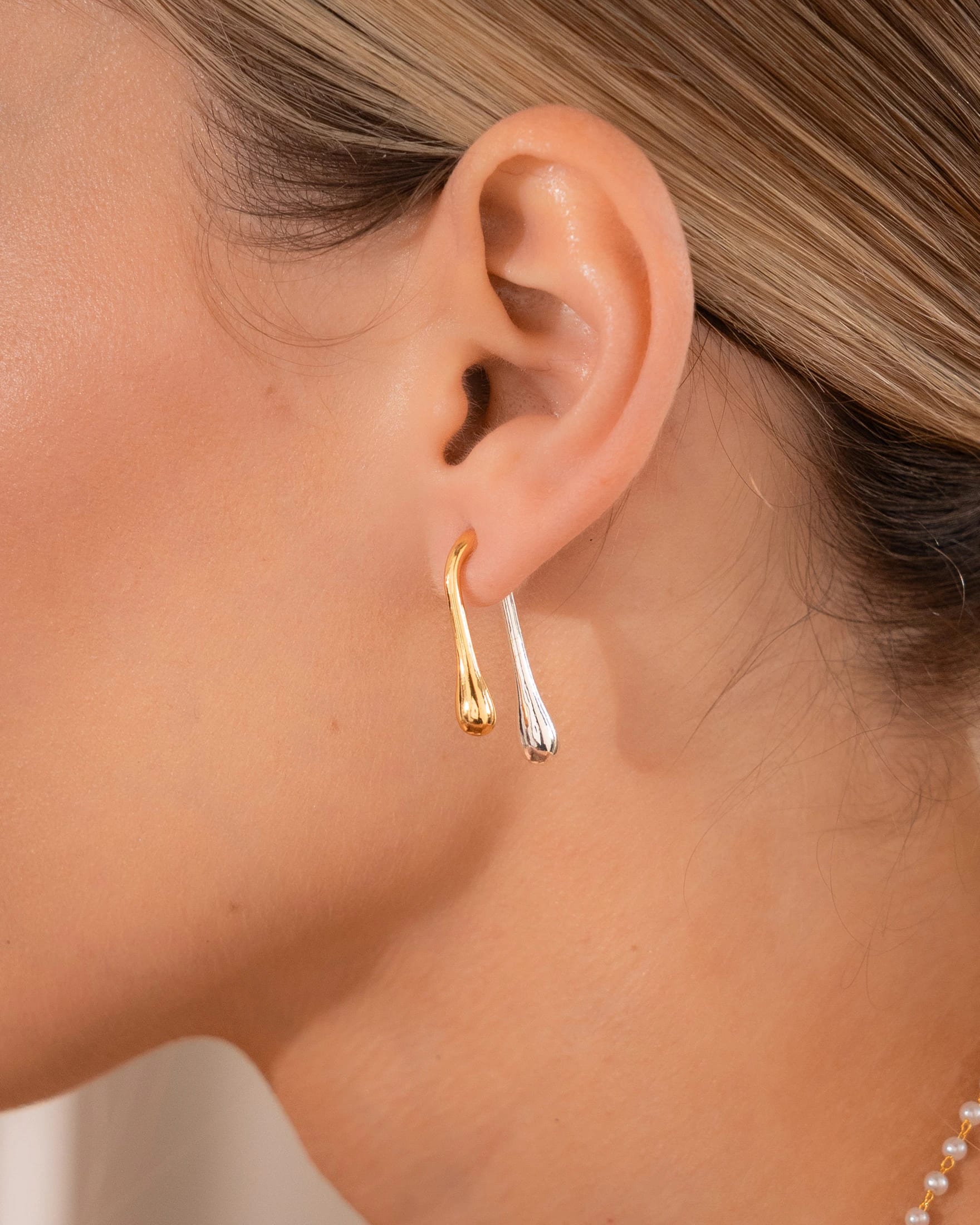 Aretes 2 En 1 Gota - imagen 1