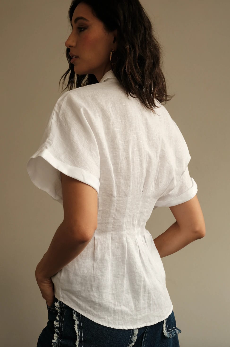 Top Akito de lino | Blanco - imagen 3