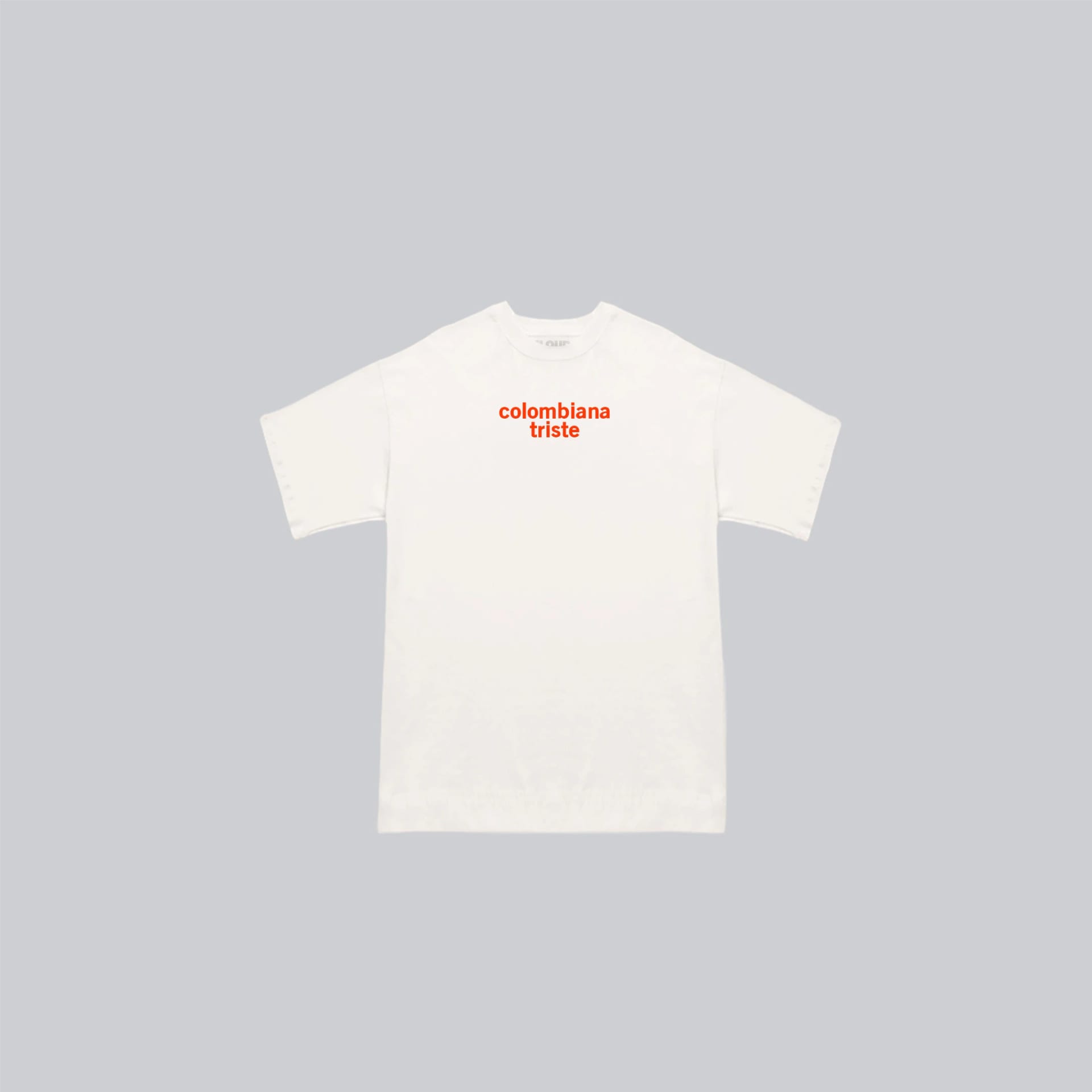 Baby tee colombiana blanco/naranja - imagen 1