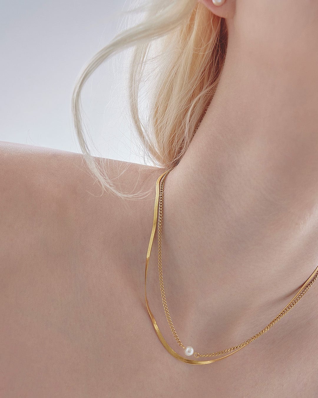 Collar Doble Oro Perla - imagen 5