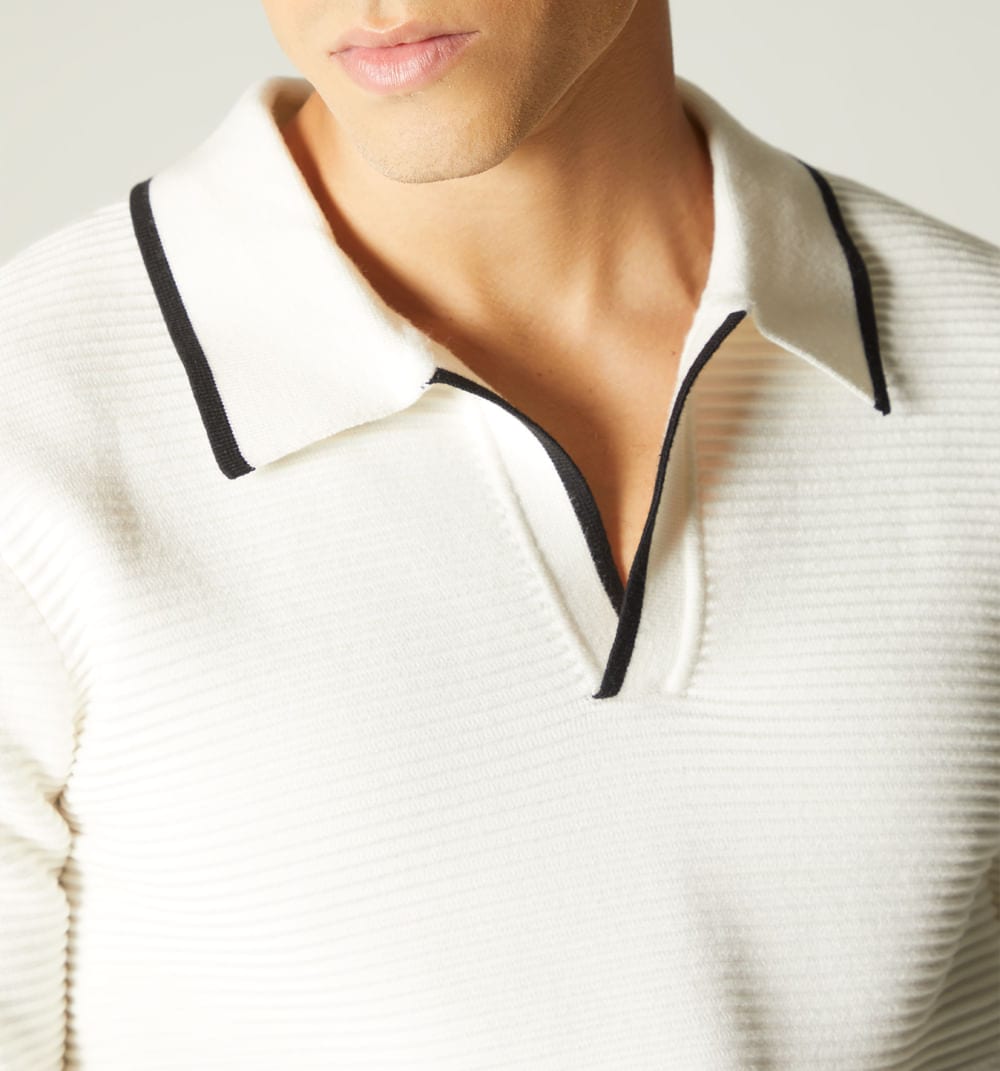Buzo para hombre tejido ottoman cuello v - imagen 7