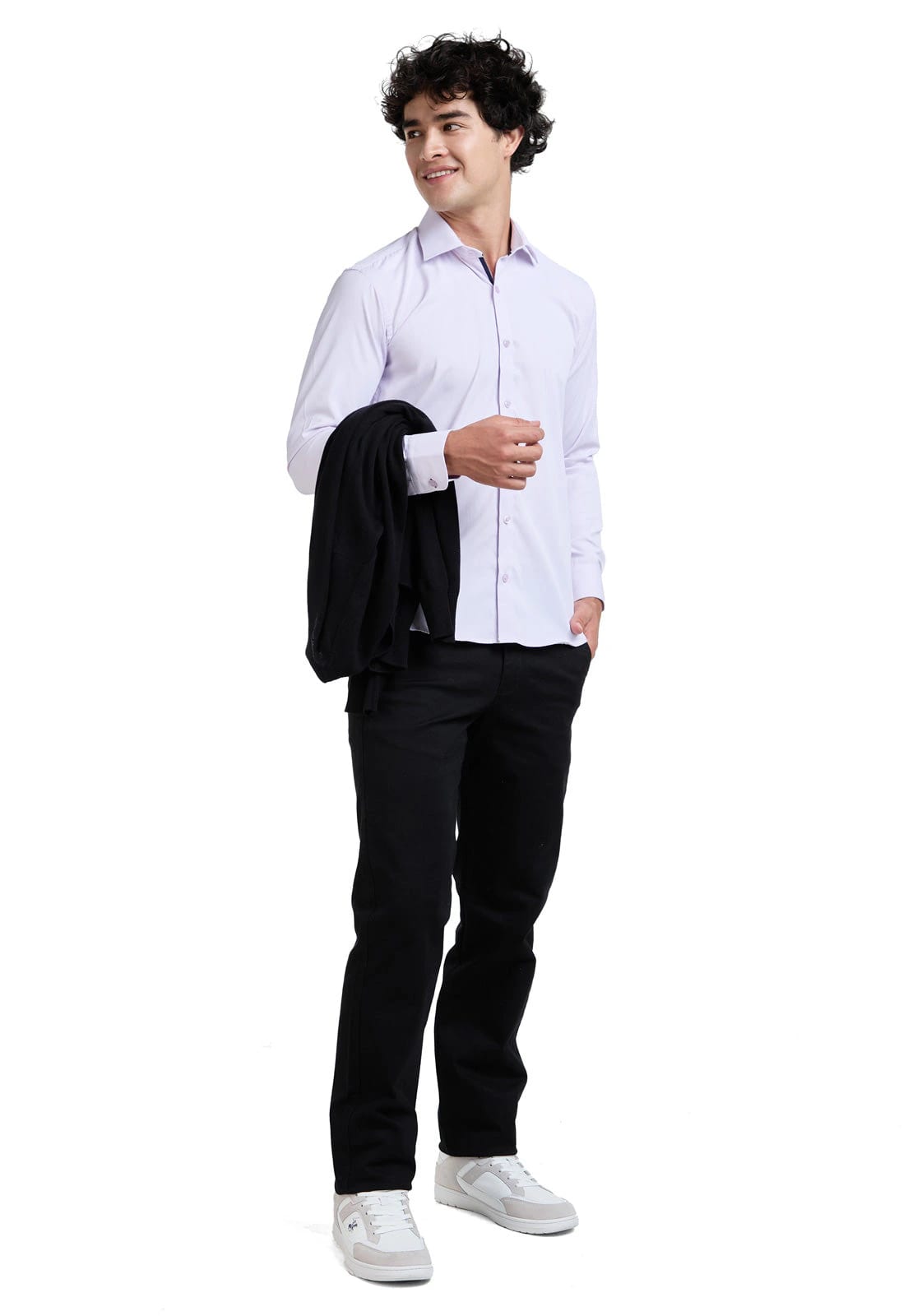 Camisa lila con minirayas - imagen 3