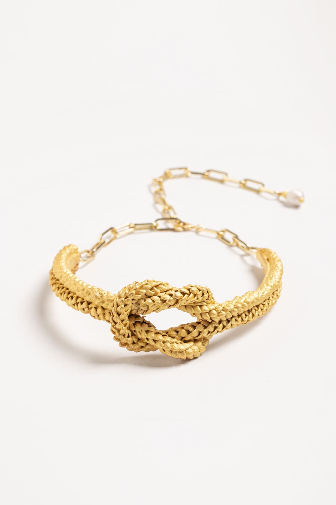 NORFOLK SAILOR KNOT CHOCKER AND PEARL - imagen 1