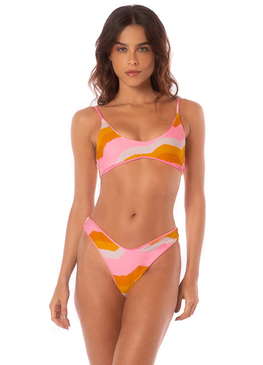 Maaji Orchid Pink Splendour Regular Rise Thin Side  Bikini Bottom - imagen 6