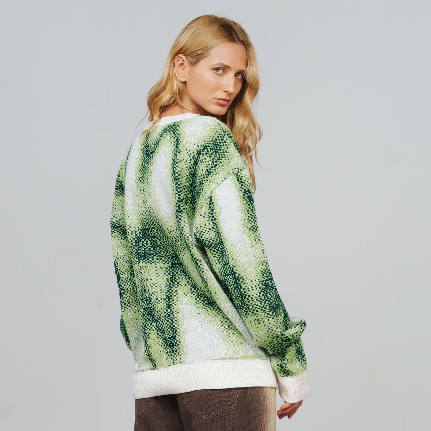 Blurred Knit Pullover - Green - imagen 3