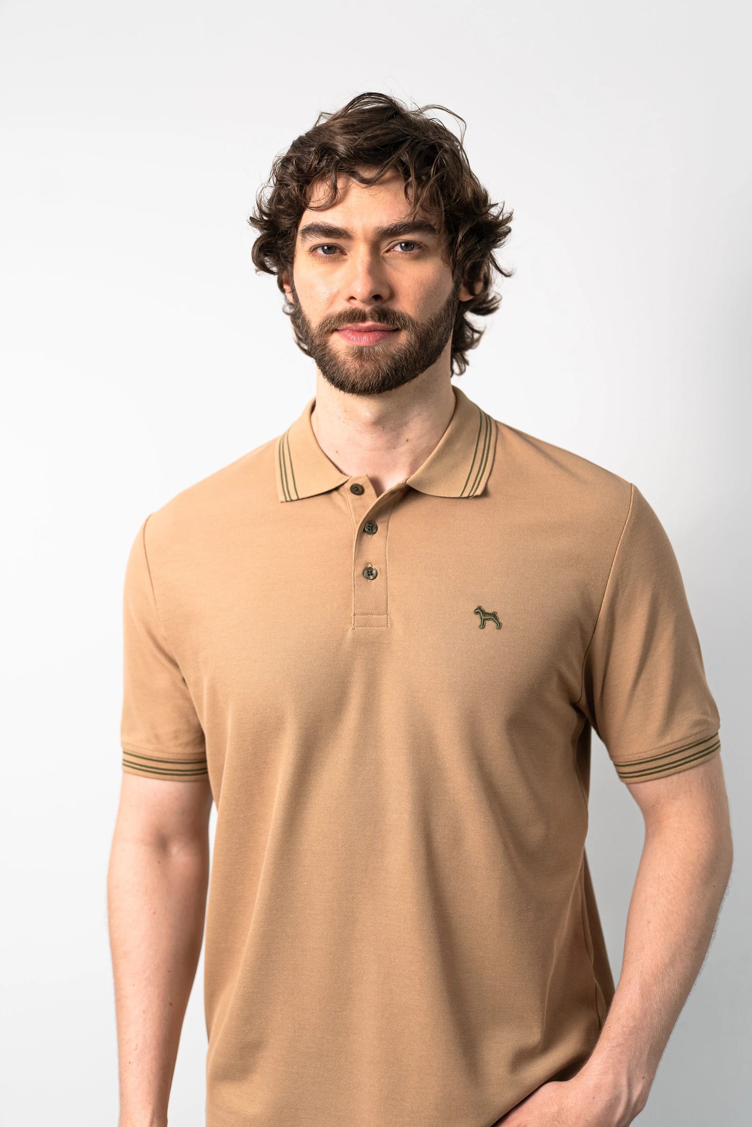 Polo Básica Khaki - imagen 3