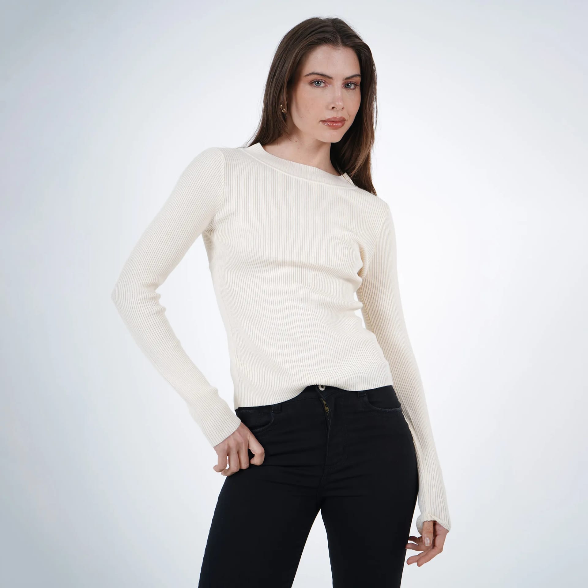Sweater Cuello V Manga Larga - imagen 6