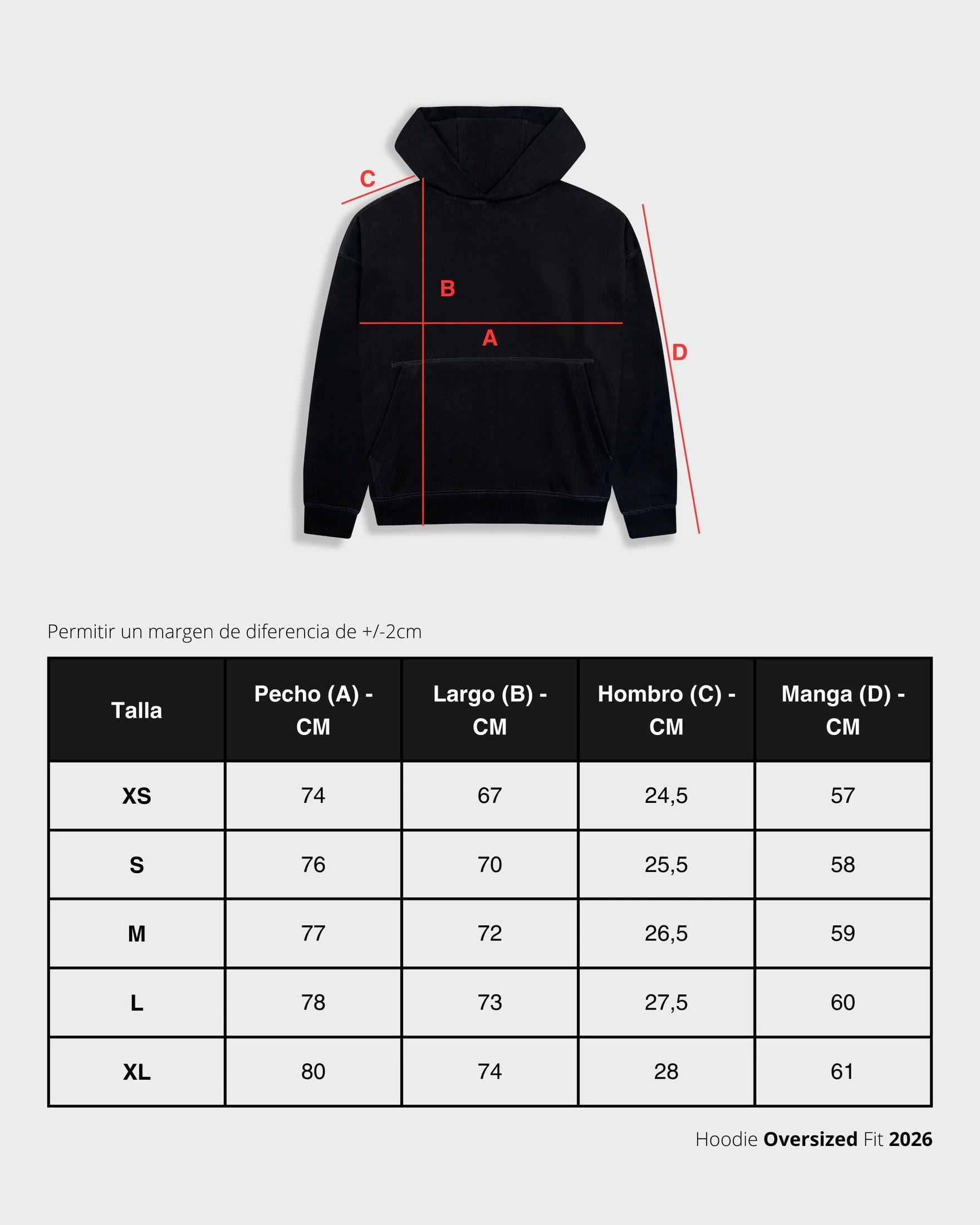 Hoodie Oversized MONOIC F.C - Negro Oscuro - imagen 9