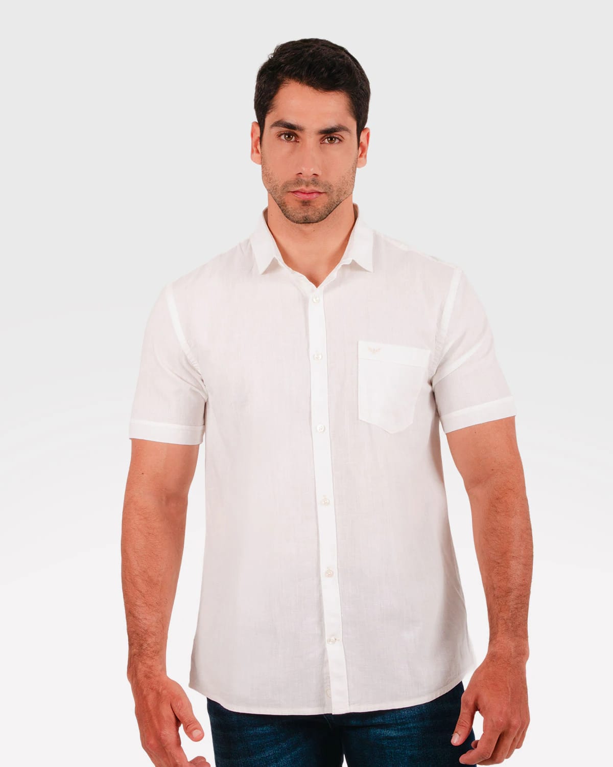 Camisa blanca manga corta para hombre - imagen 34