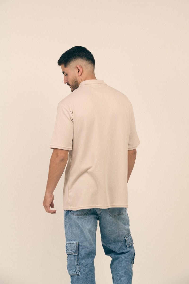 POLO BEIGE TEXTURIZADA - imagen 3