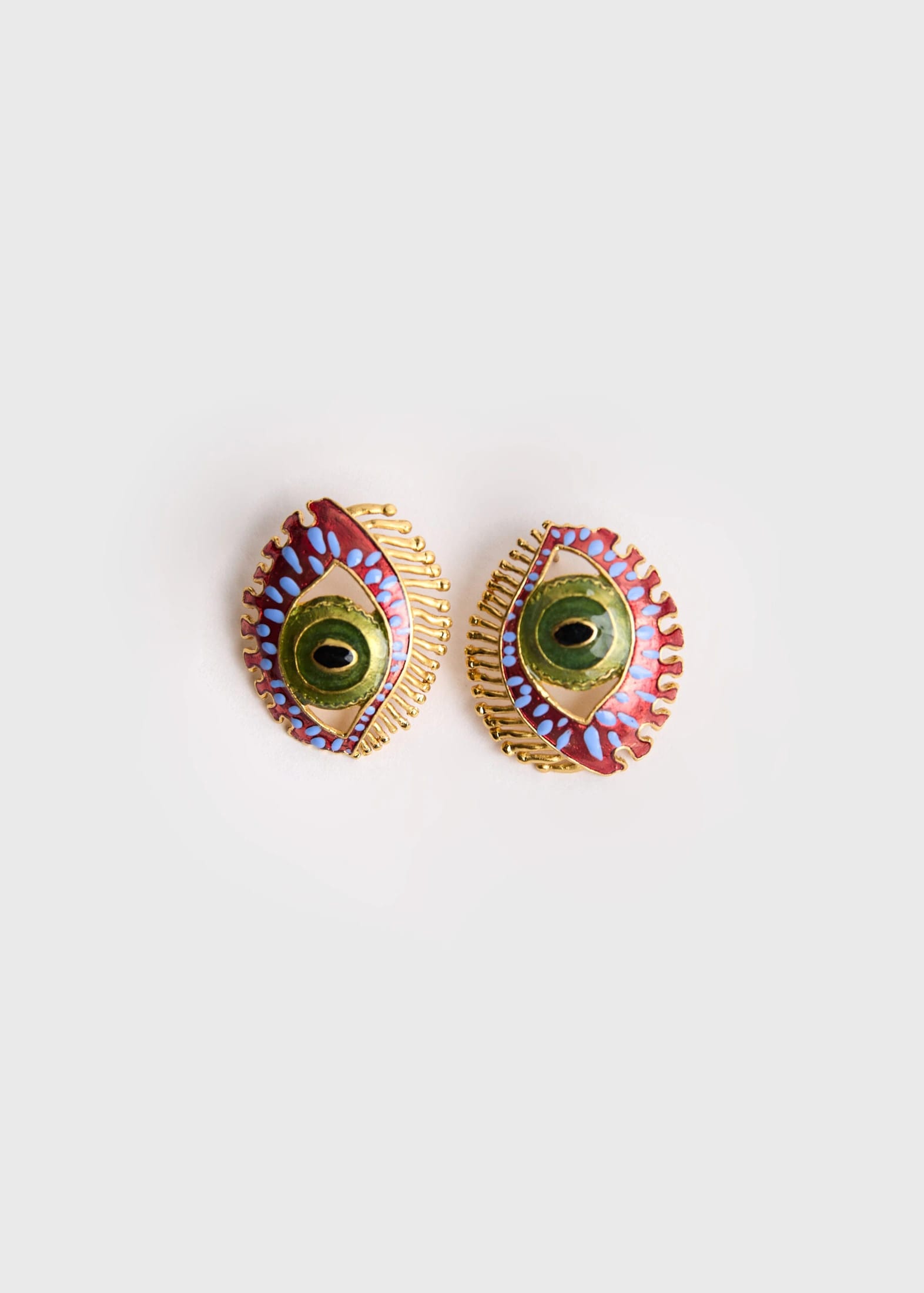 MAXI EYE BURGUNDY EARRINGS - imagen 3