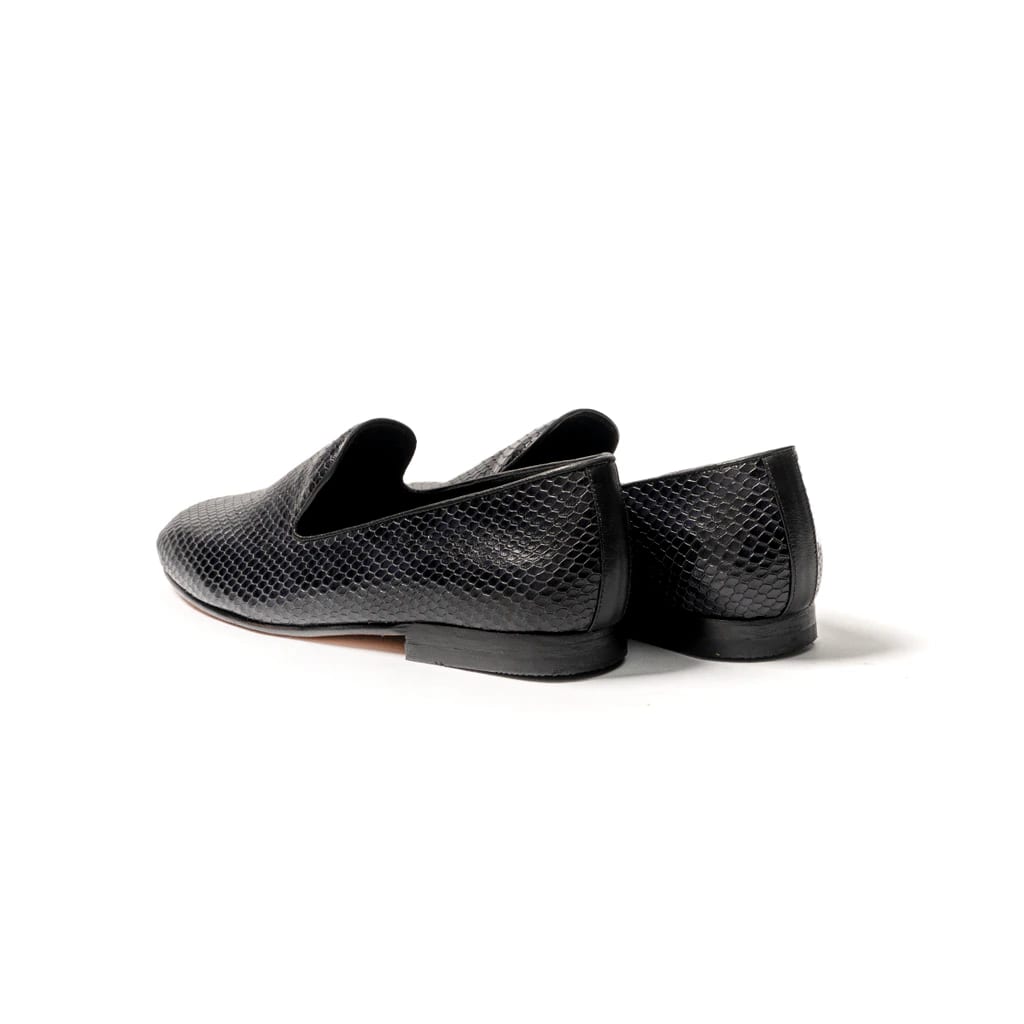 Slippers cuero grabado P negro - imagen 3