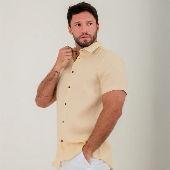 CAMISA MC 100% LINO HOMBRE - imagen 3