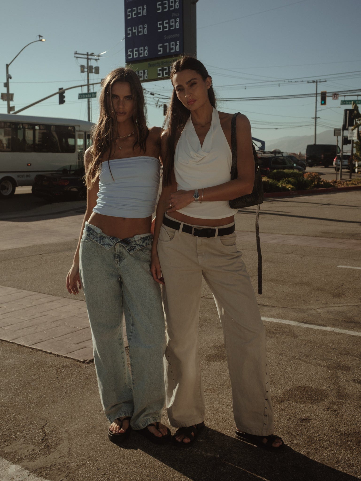 DRAPED STRAPLESS TOP - BABY BLUE - imagen 6