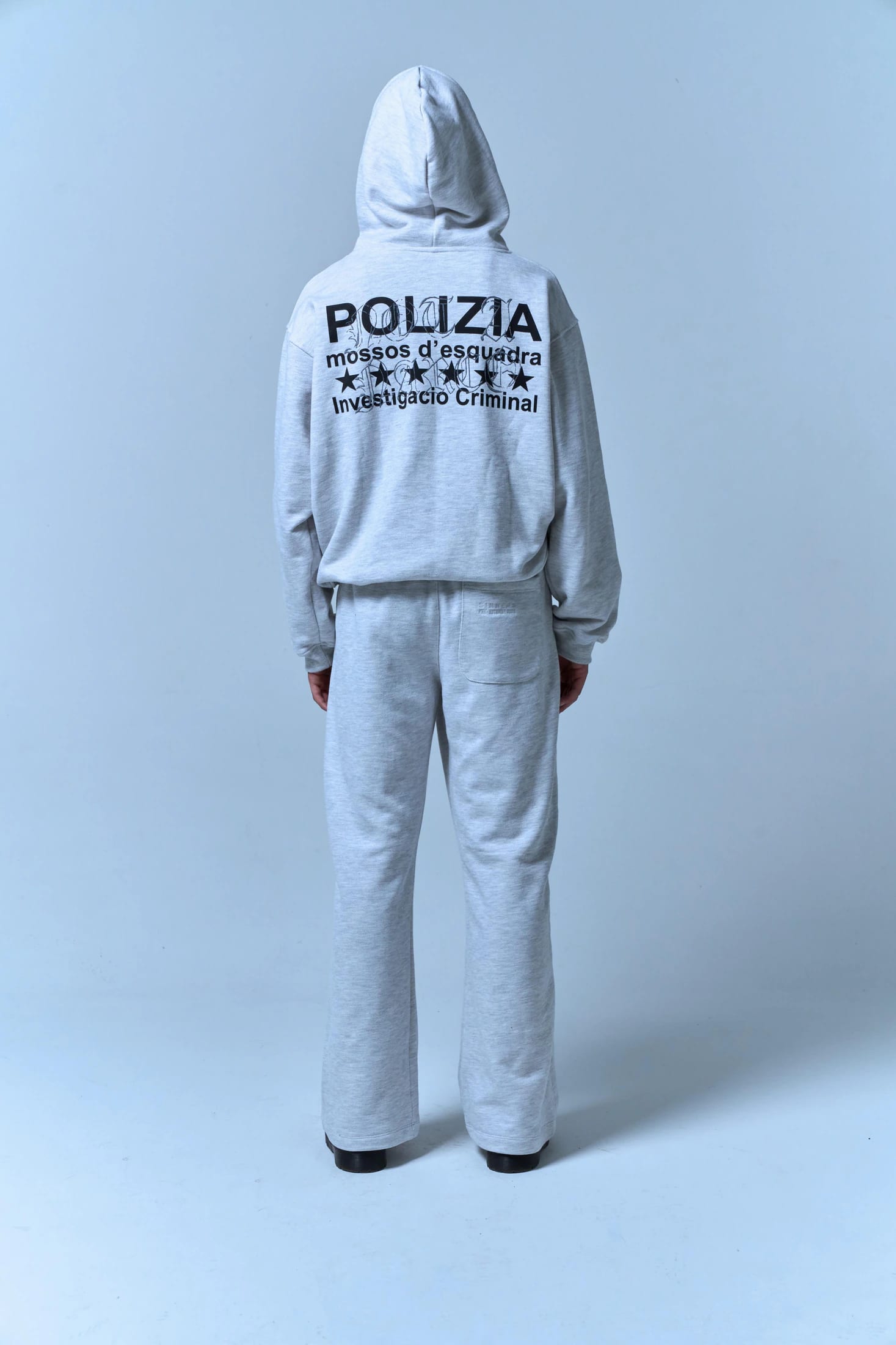 POLIZIA GRAY FLARED SWEATPANTS - imagen 5