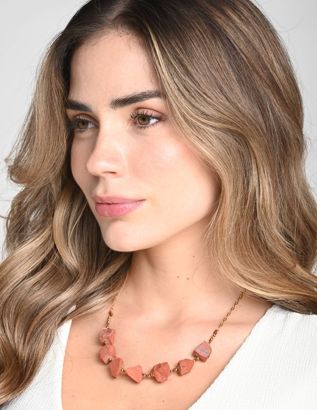 Collar Narella Red Jasper + Ochre - imagen 2