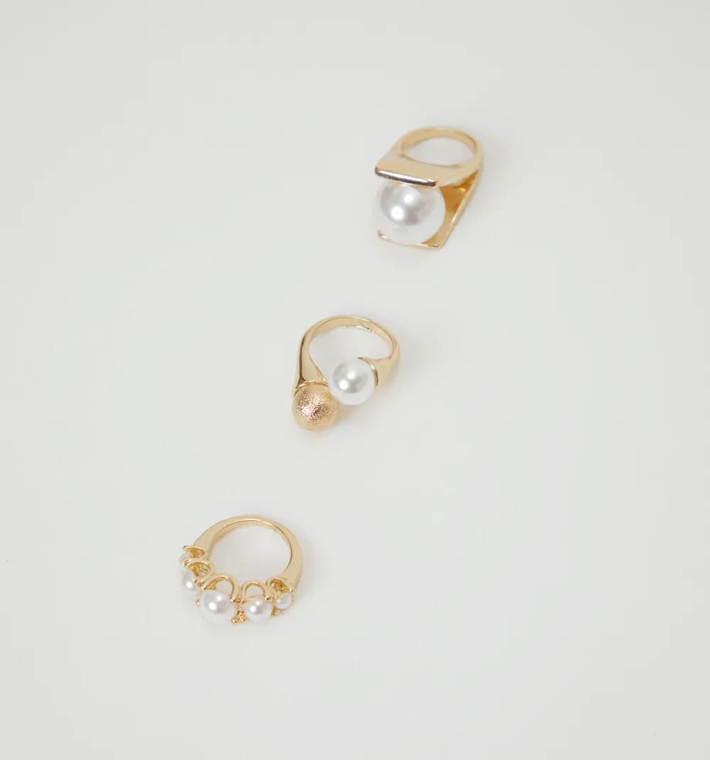 Anillos perlas set x3 - imagen 2