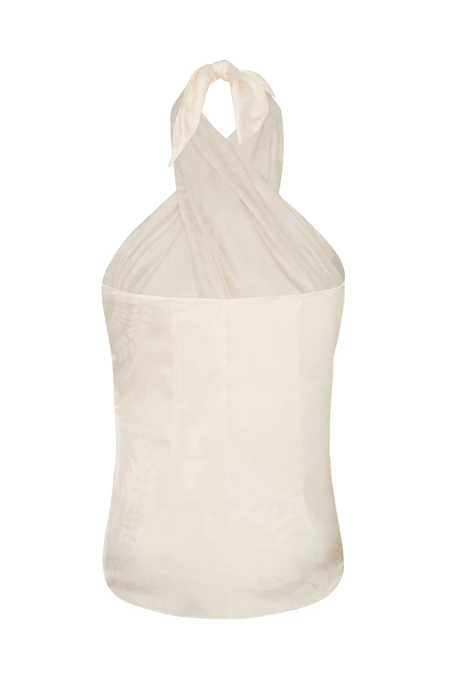 Cayetana Silk Jacquard Blouse / Ivory Rainforest - imagen 3