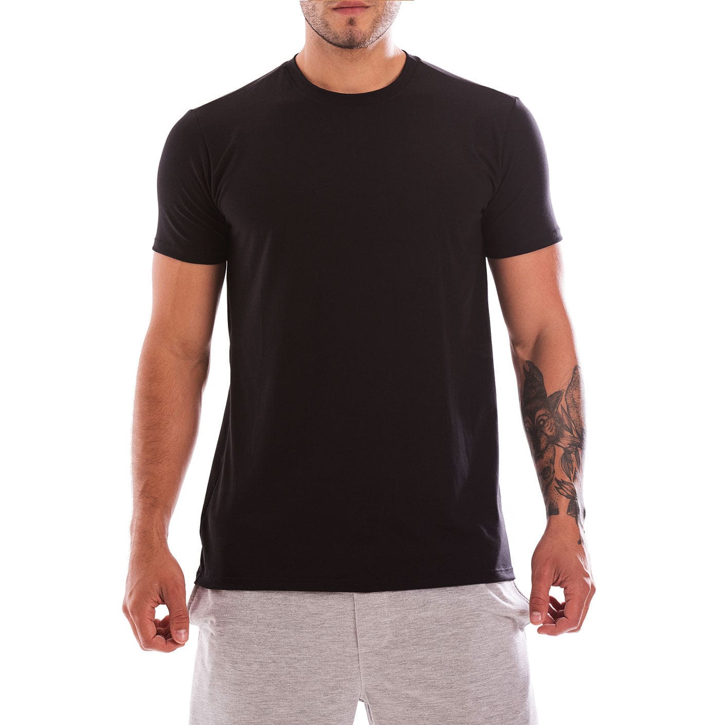 CAMISETA CUELLO REDONDO GOAL BOSS NEGRO - imagen 1