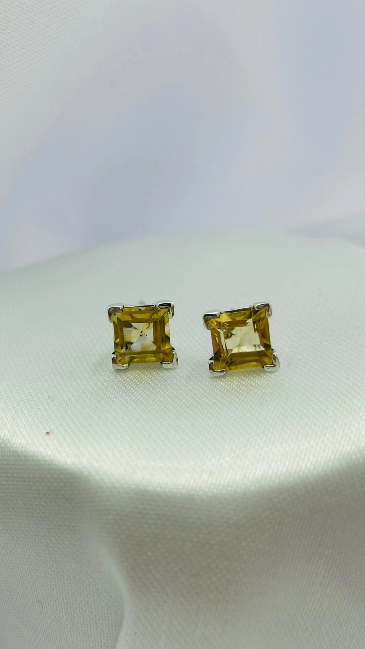 Aretes Citrino Cuadrados - imagen 1
