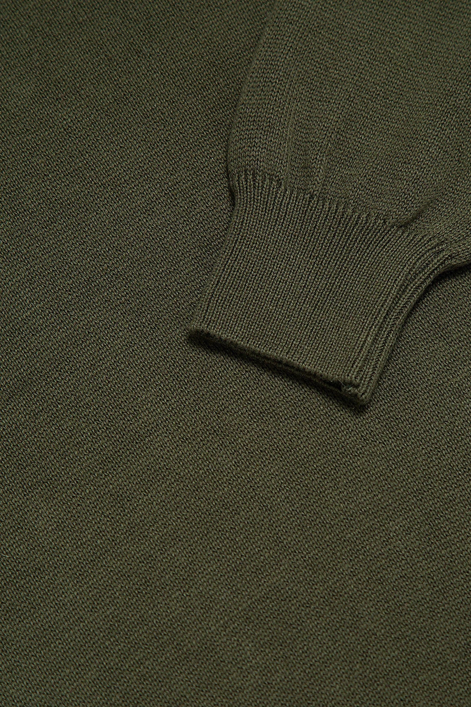 Saco Half Zip Algodón Verde Militar - imagen 3