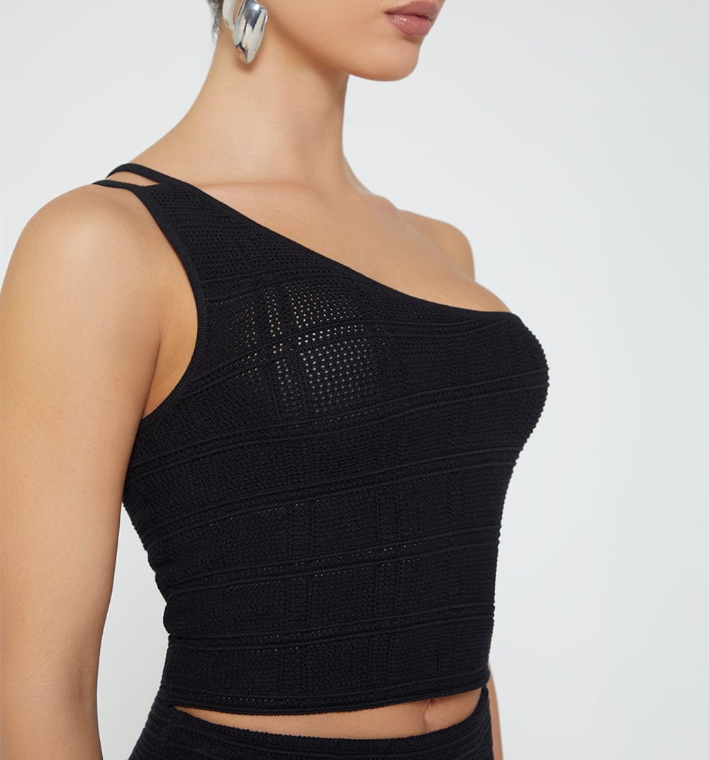 Blusa tejida para mujer un solo hombro - imagen 8