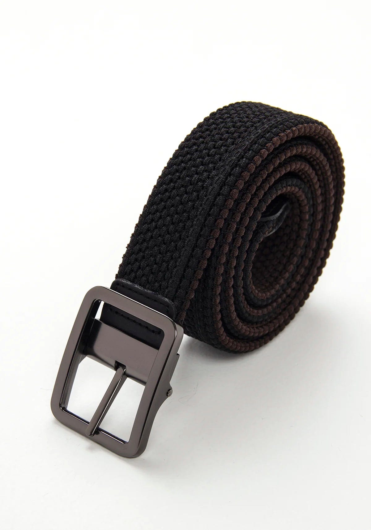 Cinturón Reversible Elástico Negro - Chocolate - imagen 1