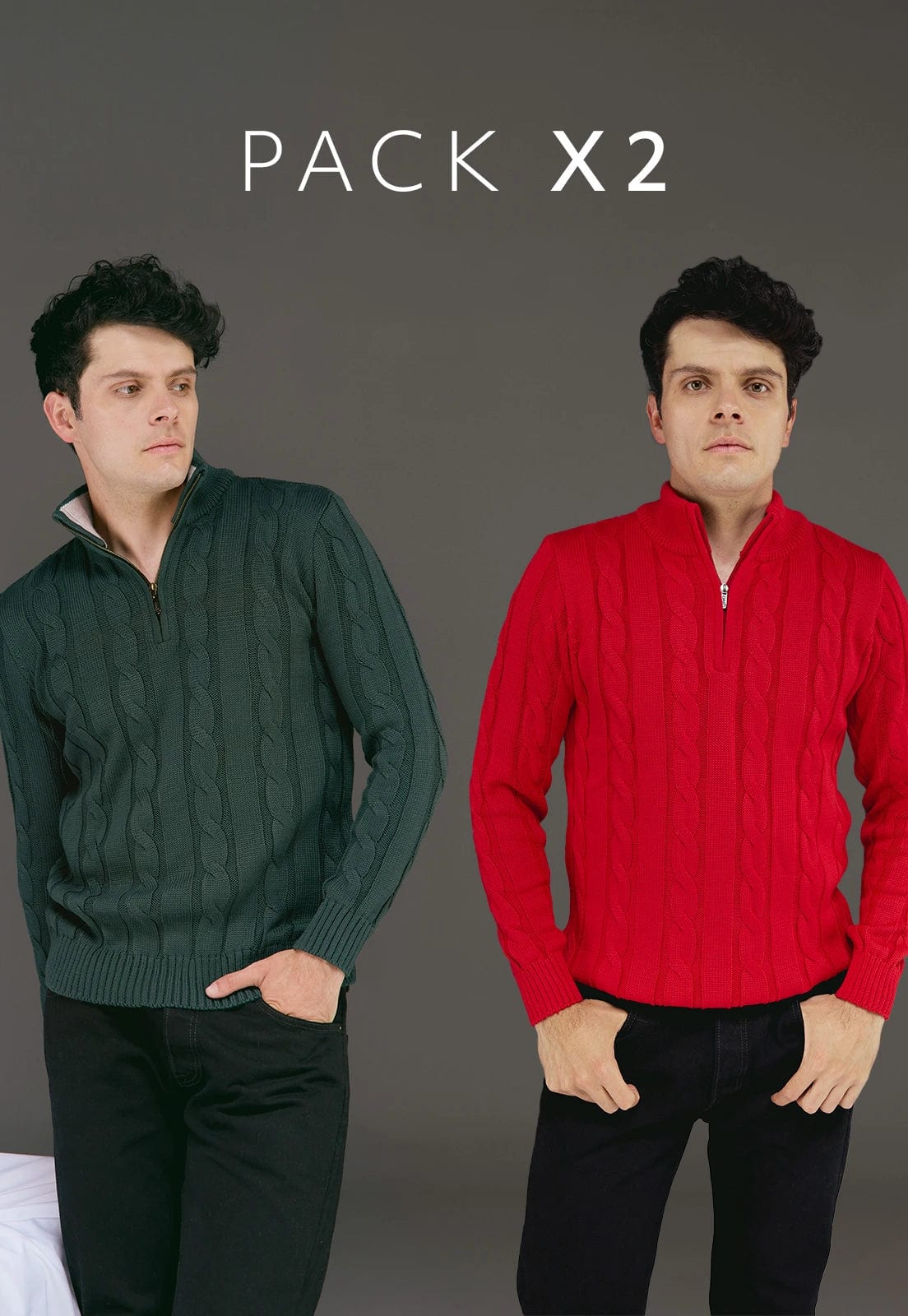Pack x2 - Camisero Trenzado - imagen 1