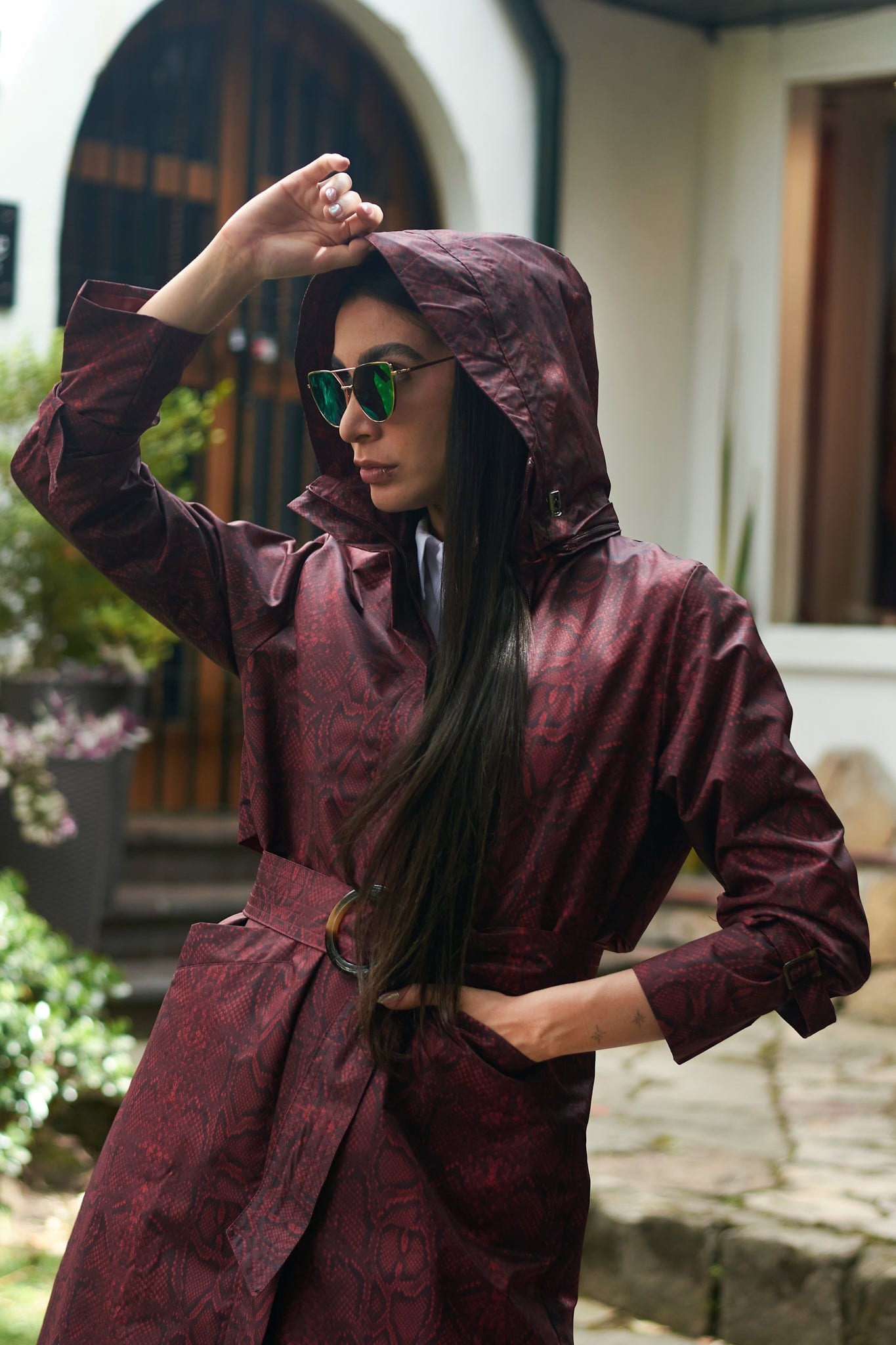 GABARDINA PITÓN REPELENTE AL AGUA VINOTINTO - imagen 4
