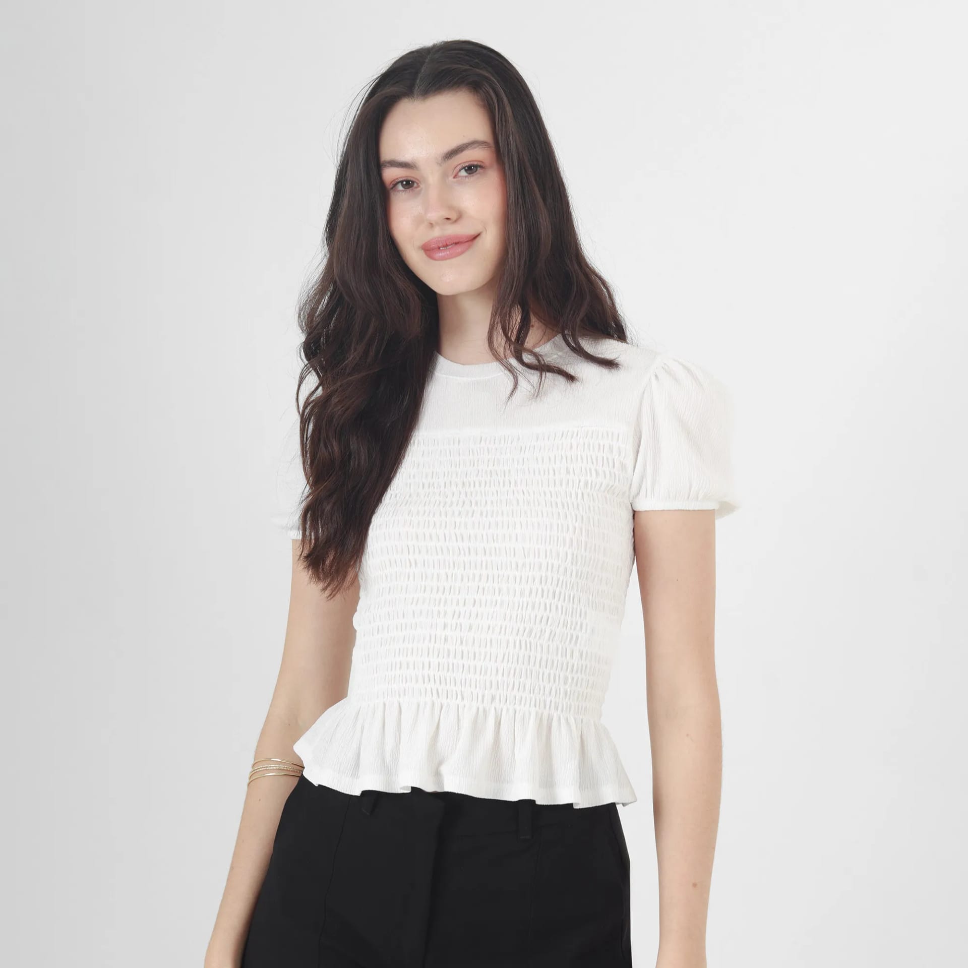 Blusa Cuello Redondo Manga Corta - imagen 2
