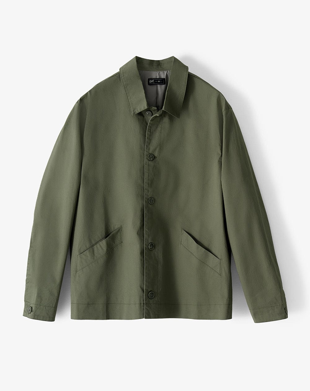 Chaqueta overshirt regular liviana verde oliva hombre - imagen 7