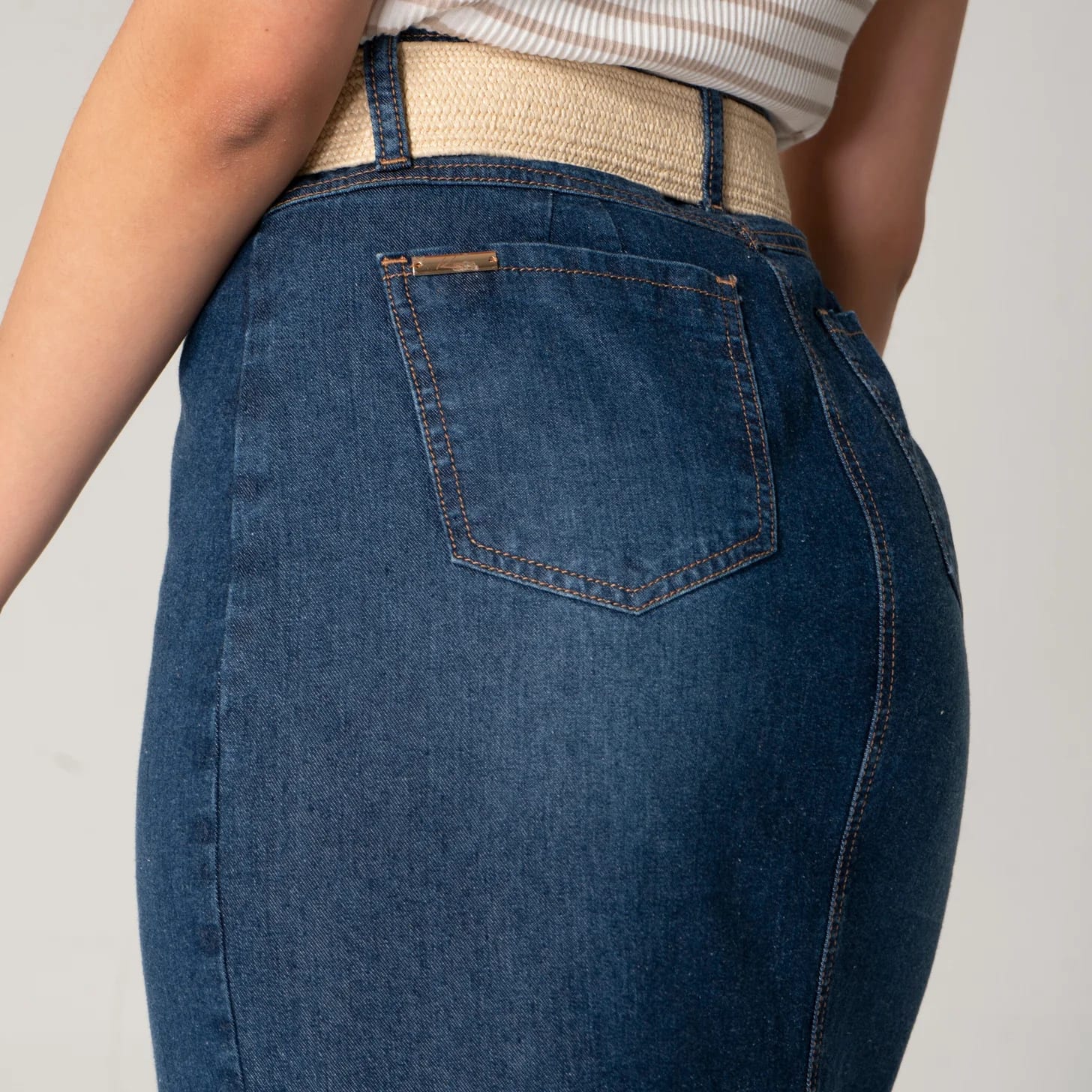 Falda Denim Larga Regular Charming - imagen 6