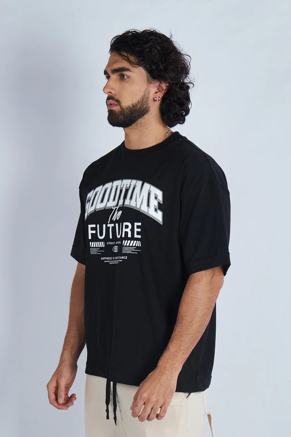 Camiseta oversize estampada Good Time Negro| DROP 03 | - imagen 8
