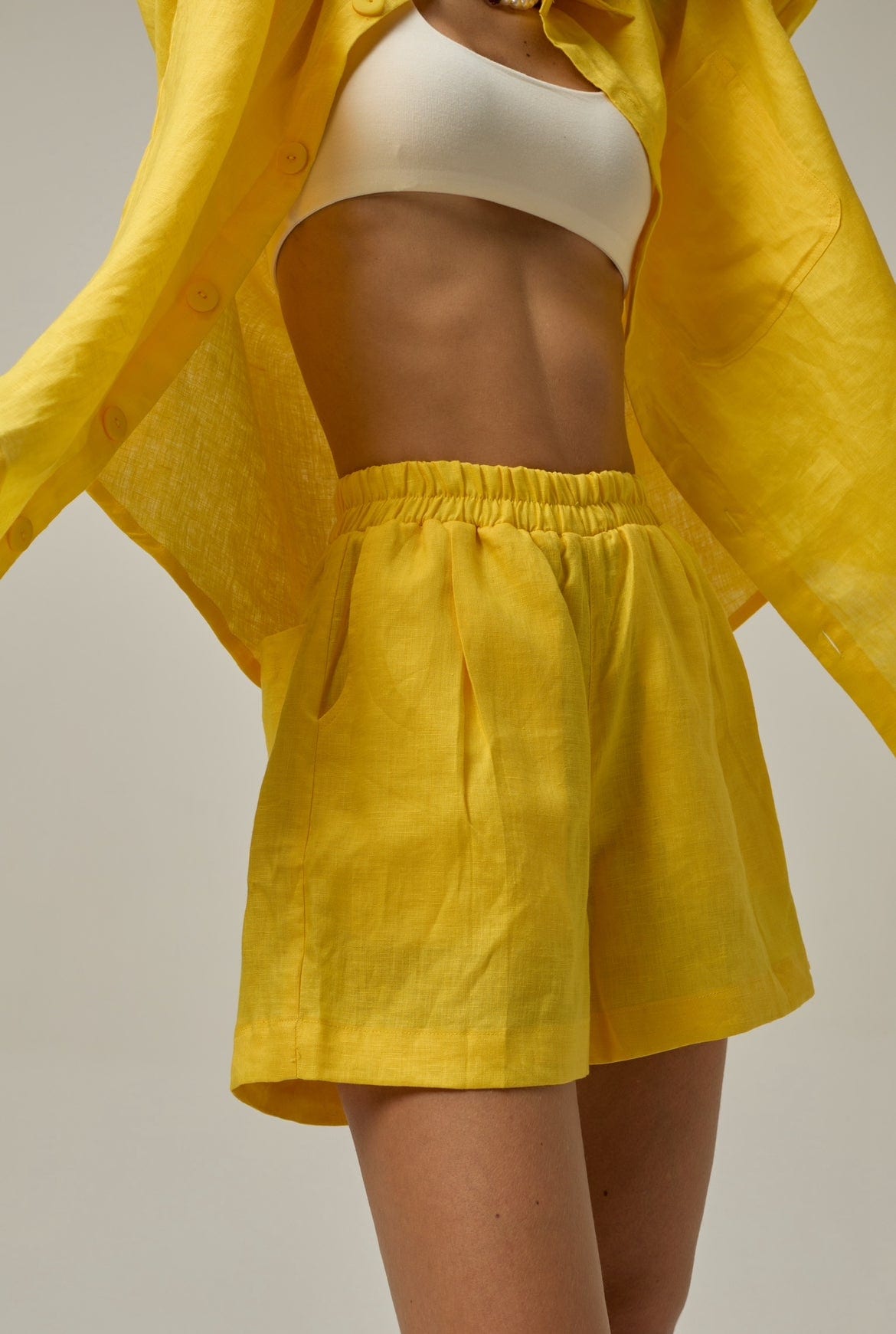 Short Dancer de Lino | amarillo - imagen 1