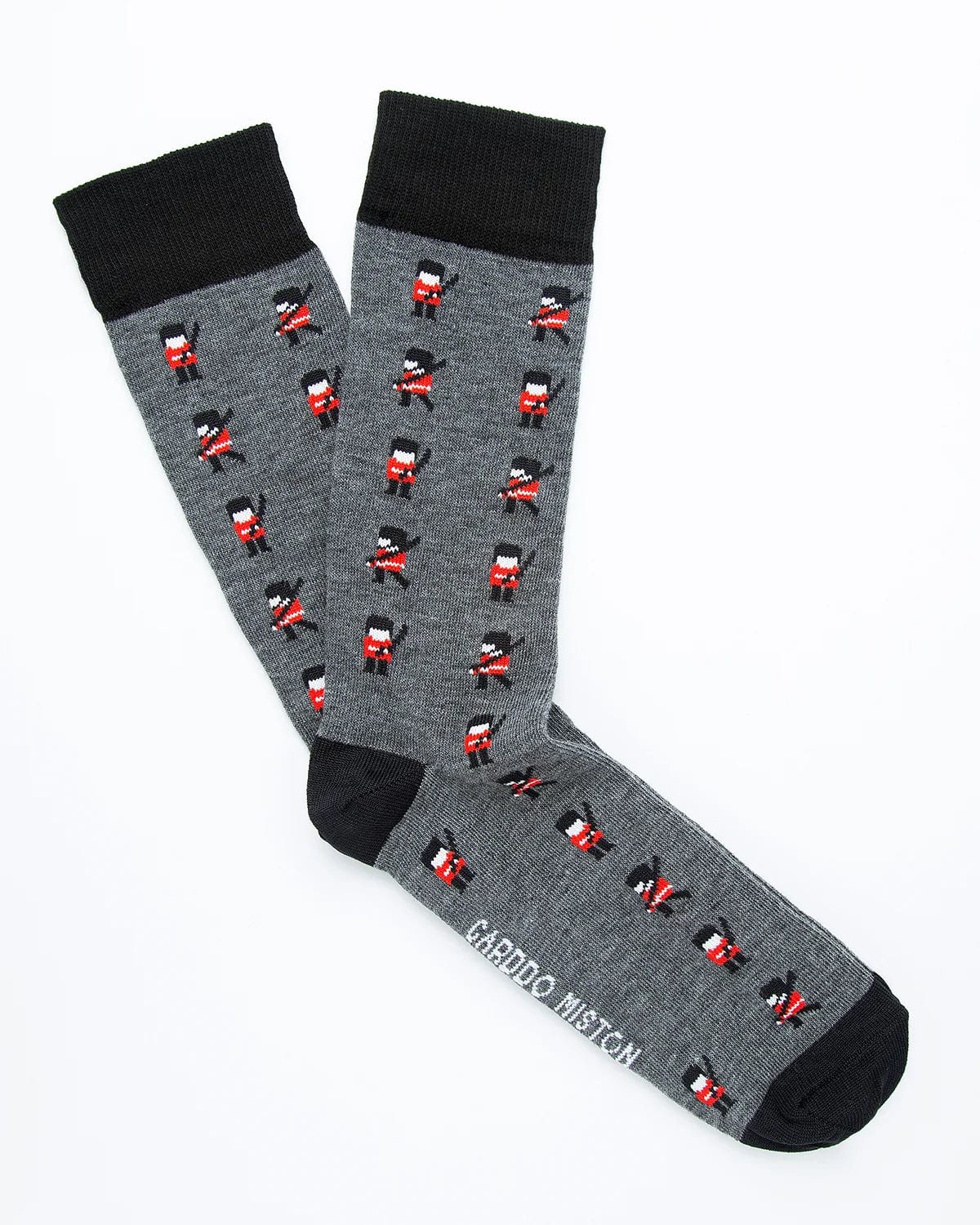 Medias Algodón Estampado Soldados Ingleses - Fondo Gris - imagen 1