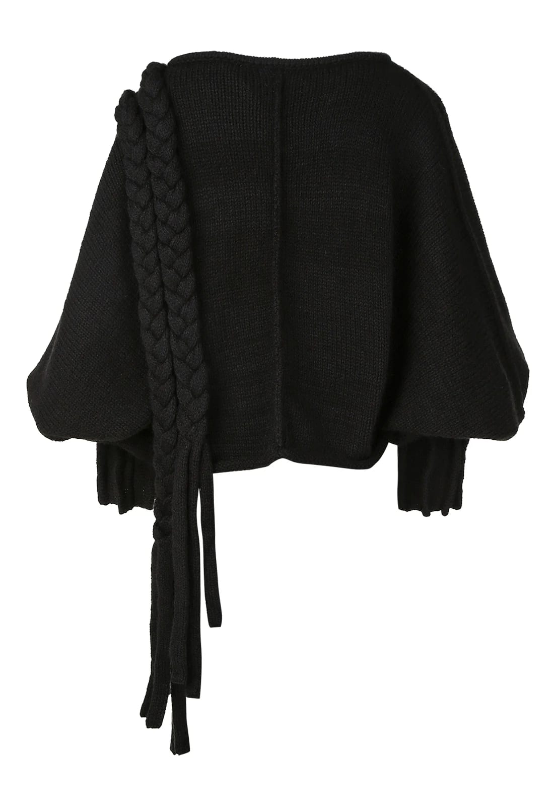 KNITTED SWEATER WITH LONG BRAIDS - imagen 3