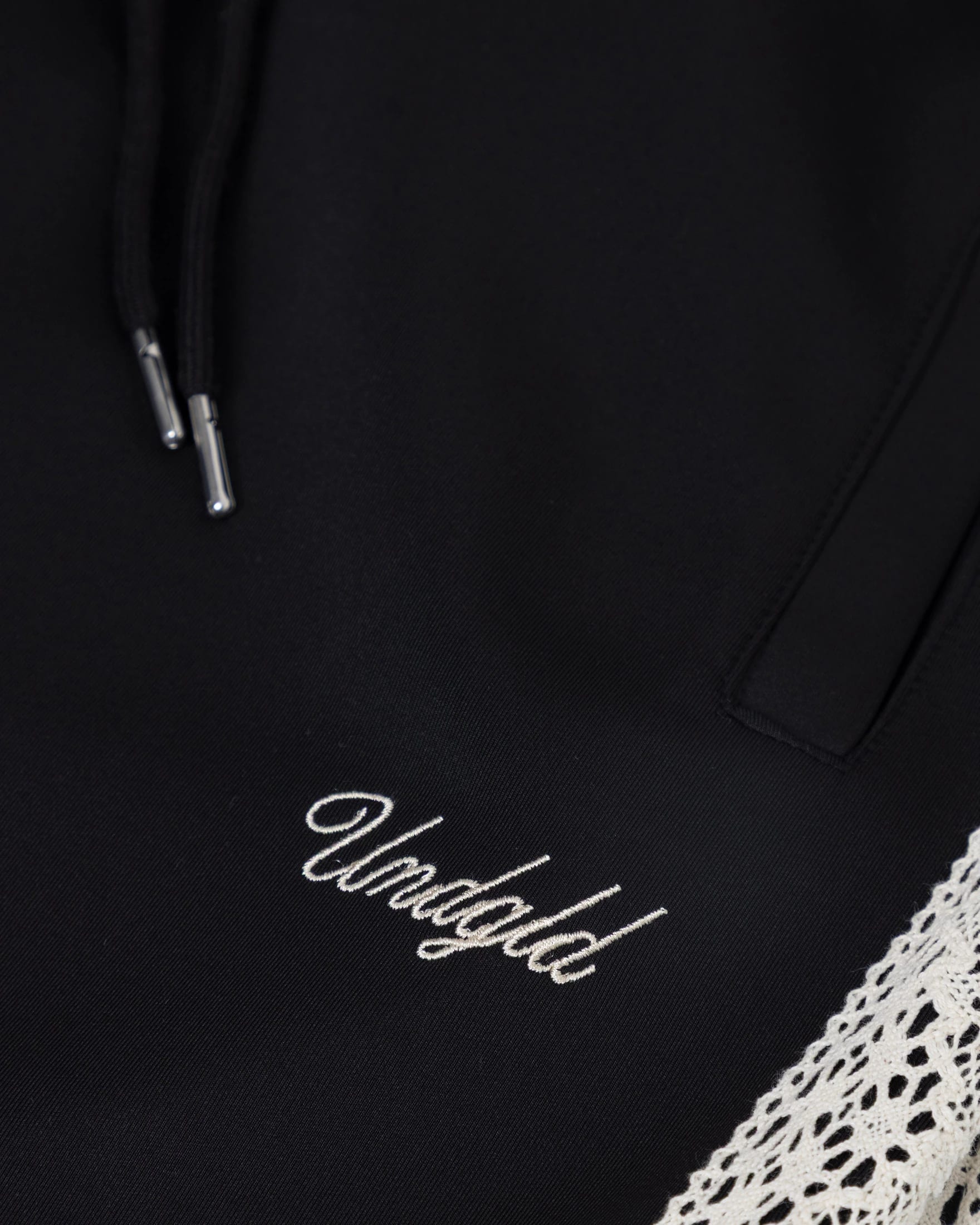Basics Undgld Lace-panel Track Pants Black - imagen 4