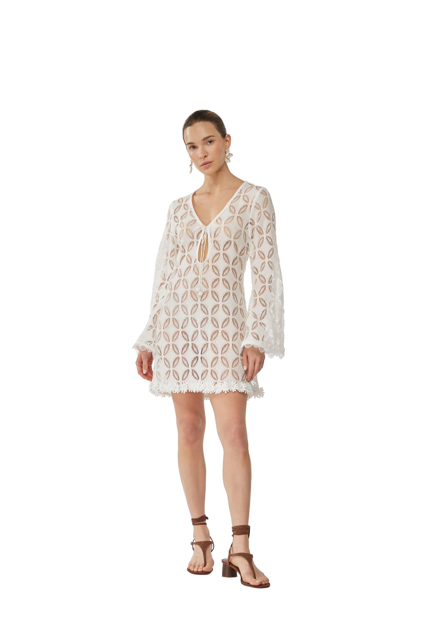 POSITANA TUNIC DRESS WHITE - imagen 1