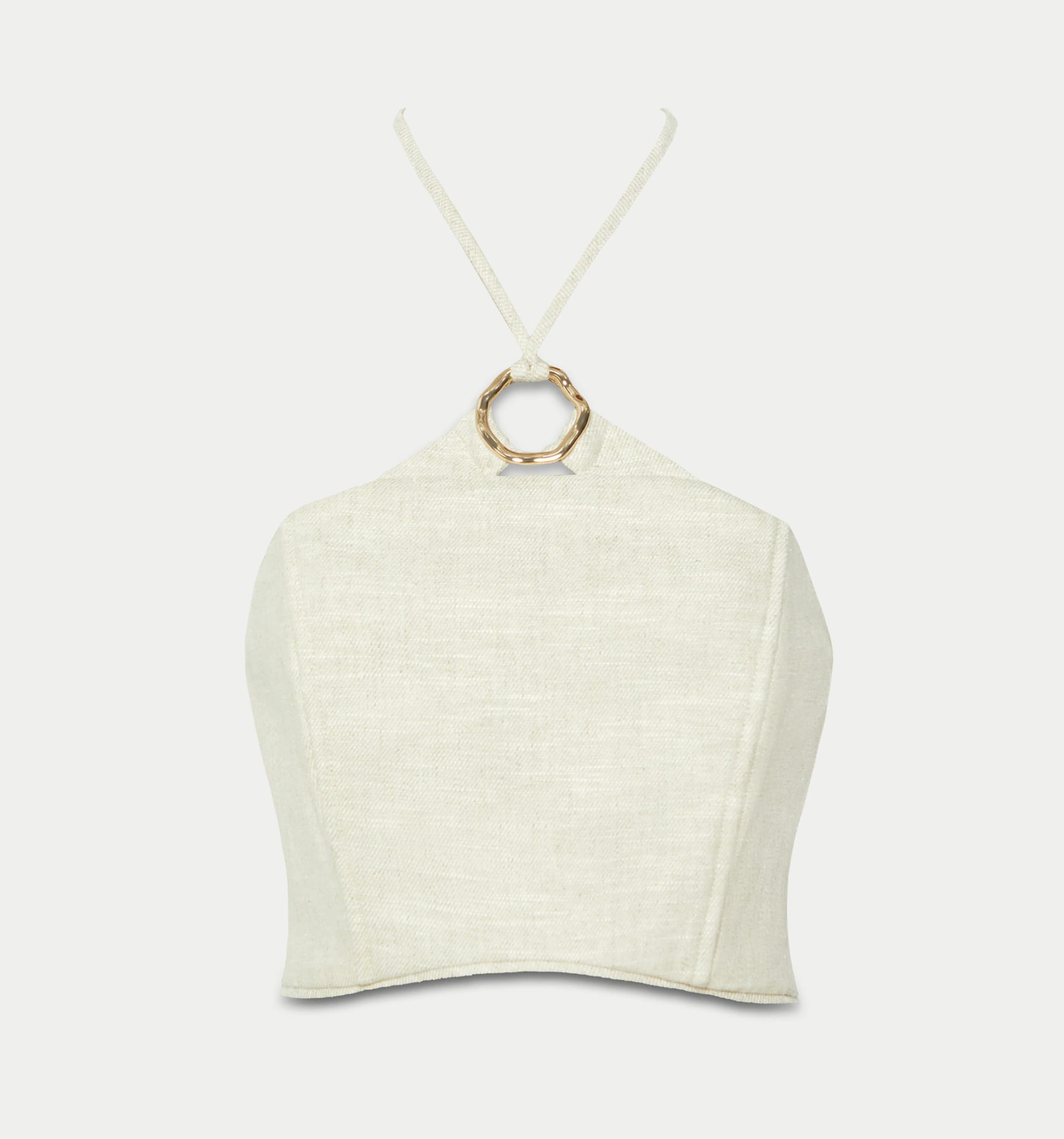 Blusa con herraje y anudado al cuello - imagen 5
