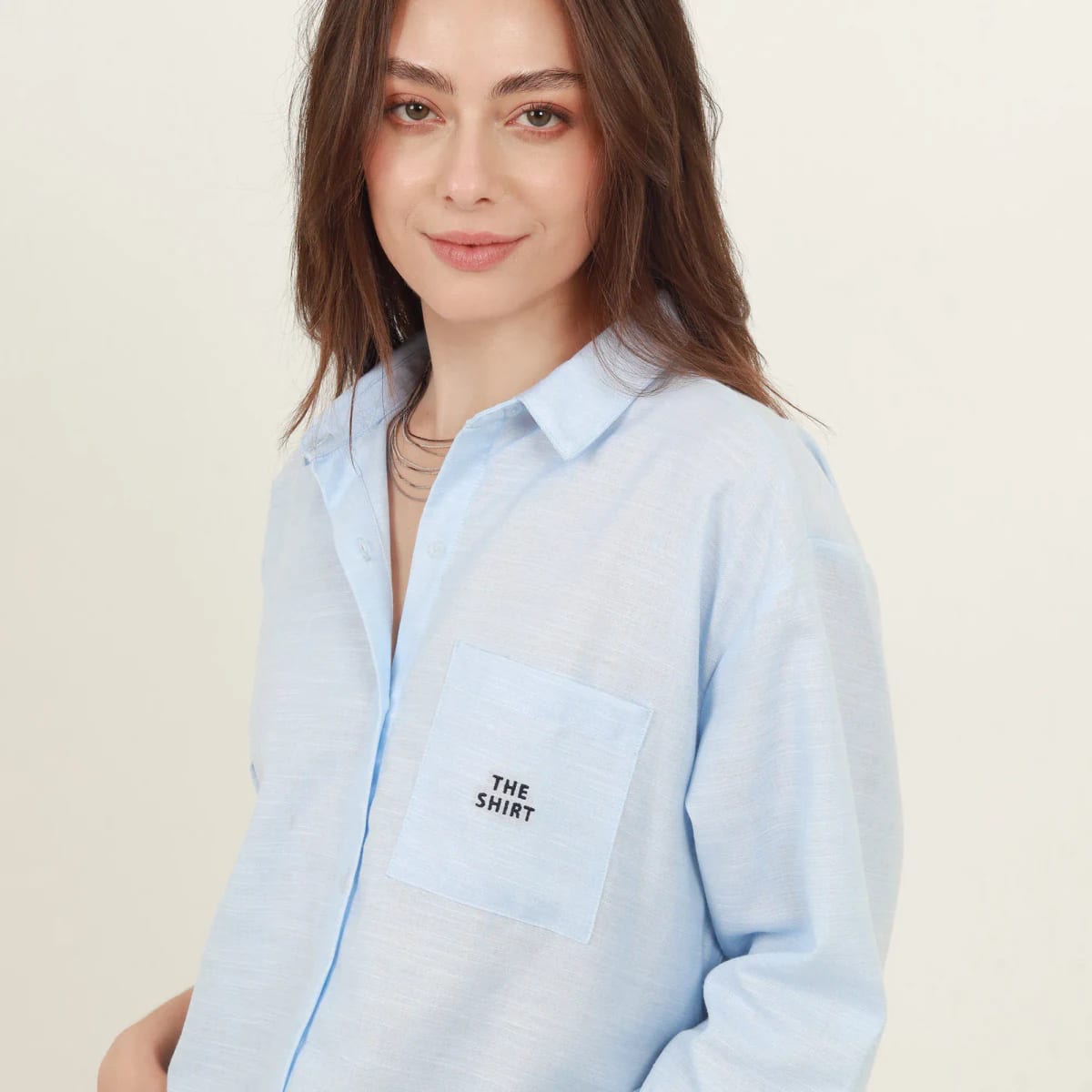 Blusa abierta cuello camisero manga 3/4 con estampado - imagen 8
