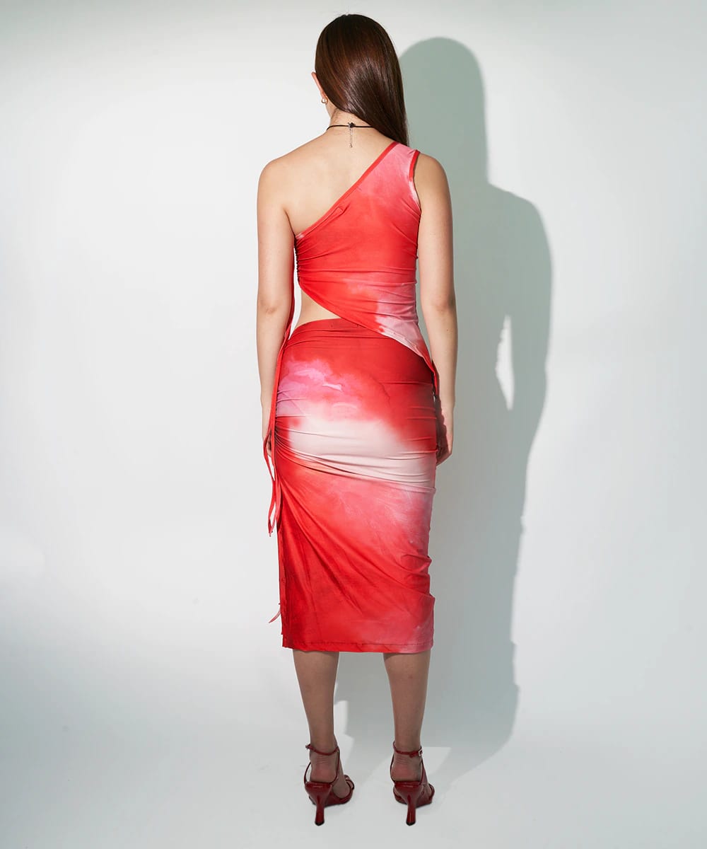 Drawstring Skirt in Rose Red - imagen 4