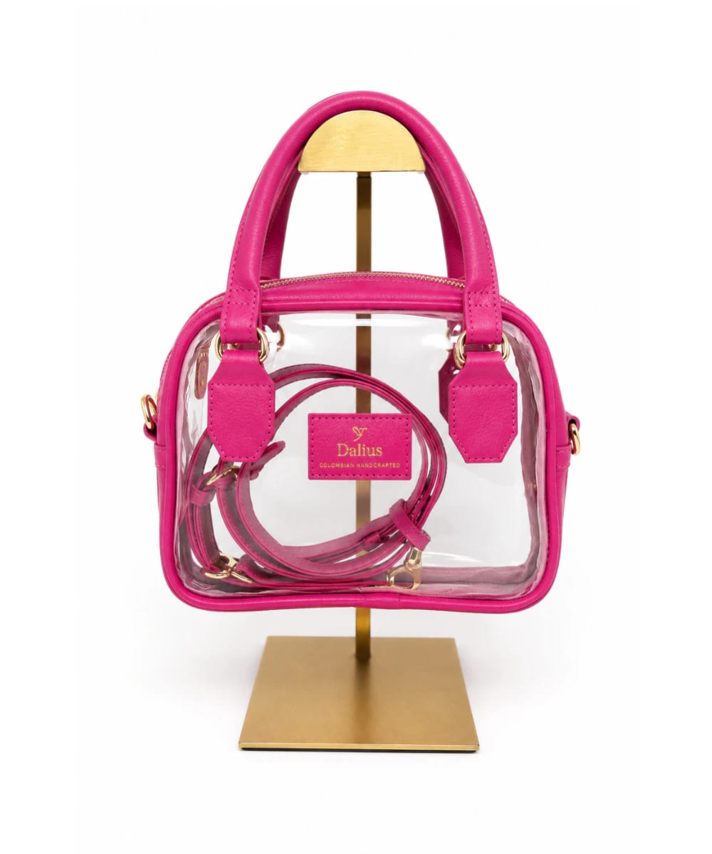 Mini Bolso Transparente Rosado - imagen 1