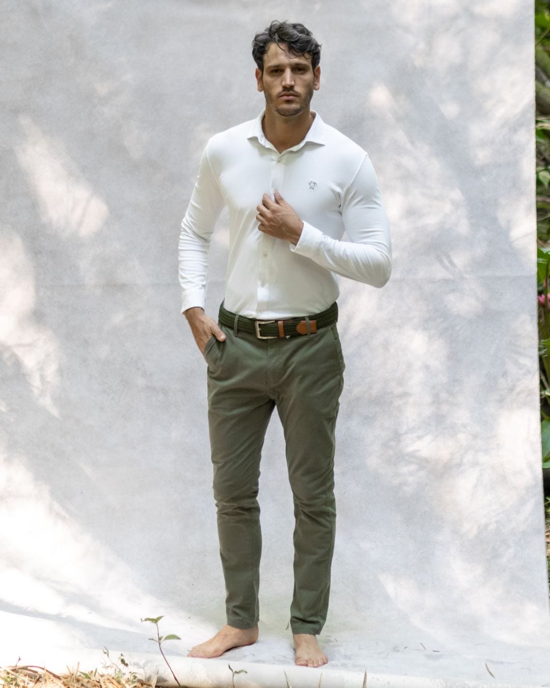 Camisa Antimanchas Piqu  Ivory - imagen 5