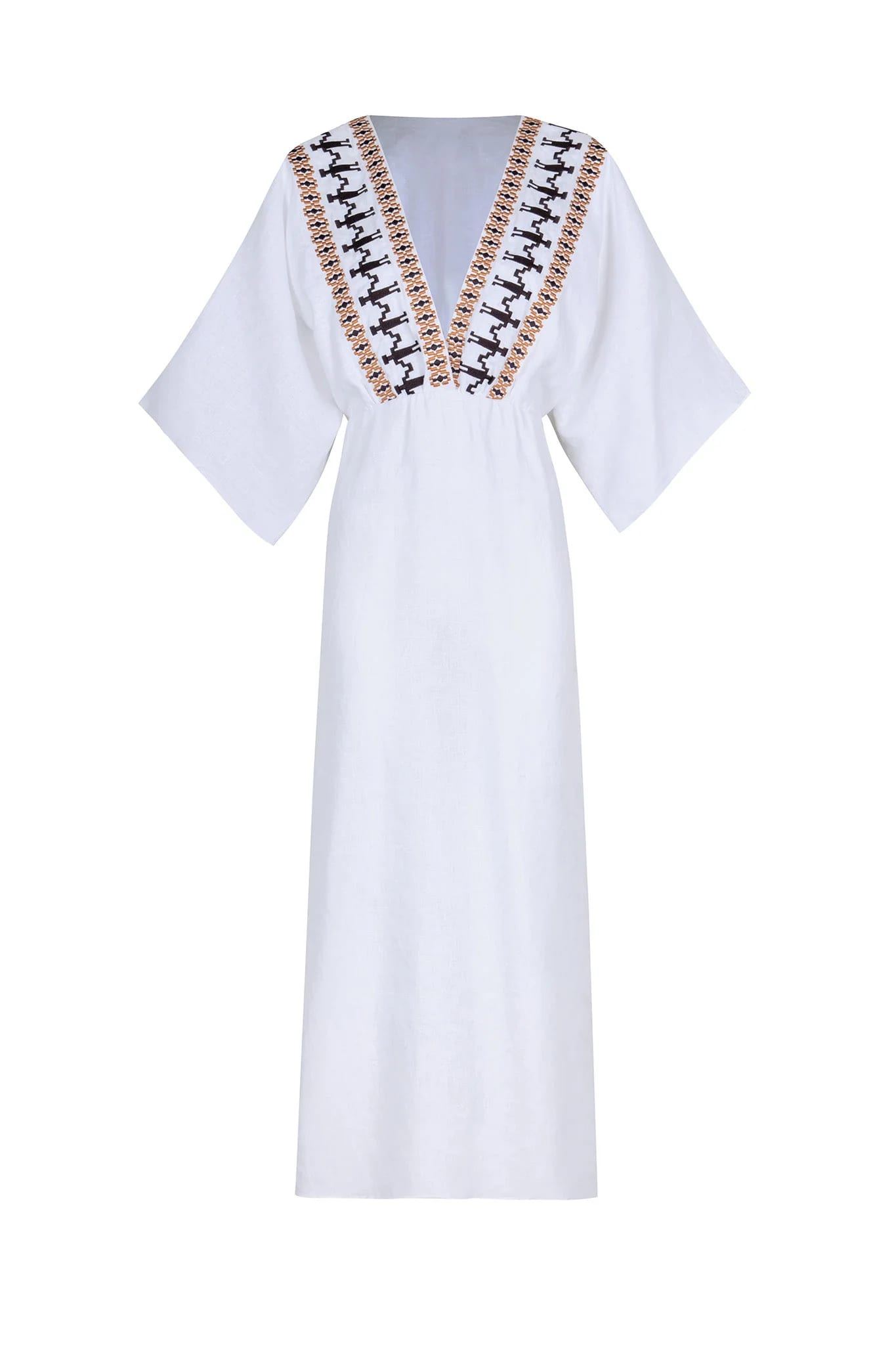 Topacio Linen Tunic  / White Embroidered - imagen 5