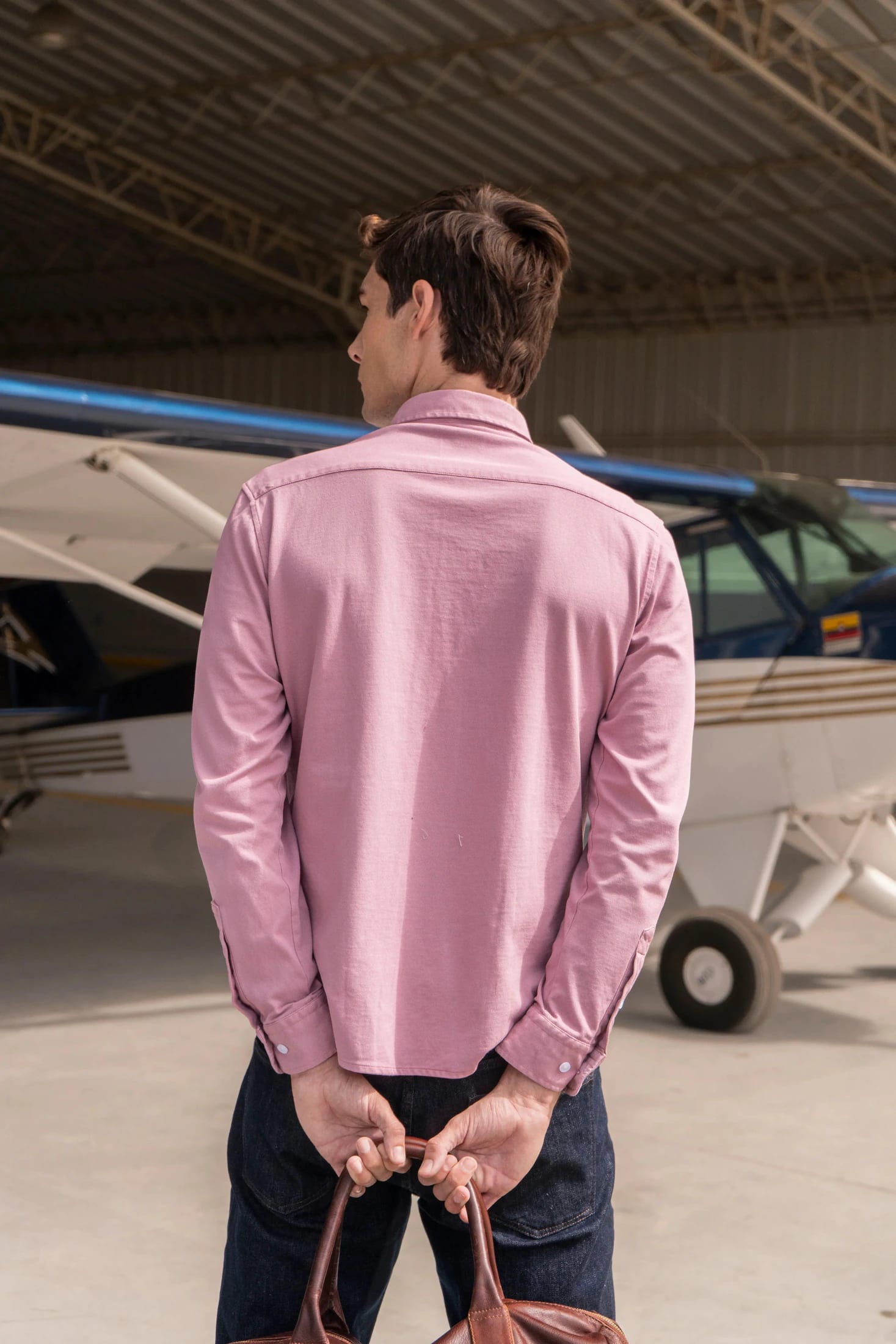 Camisa Micro Pique Hombre Palo Rosa - imagen 3