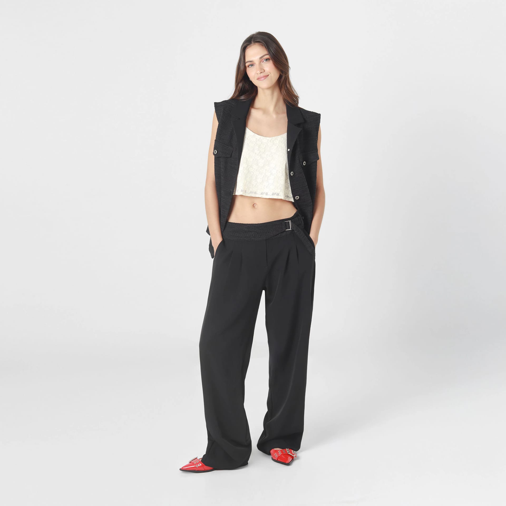 Pantalon Tiro Alto Bota Recta - imagen 1