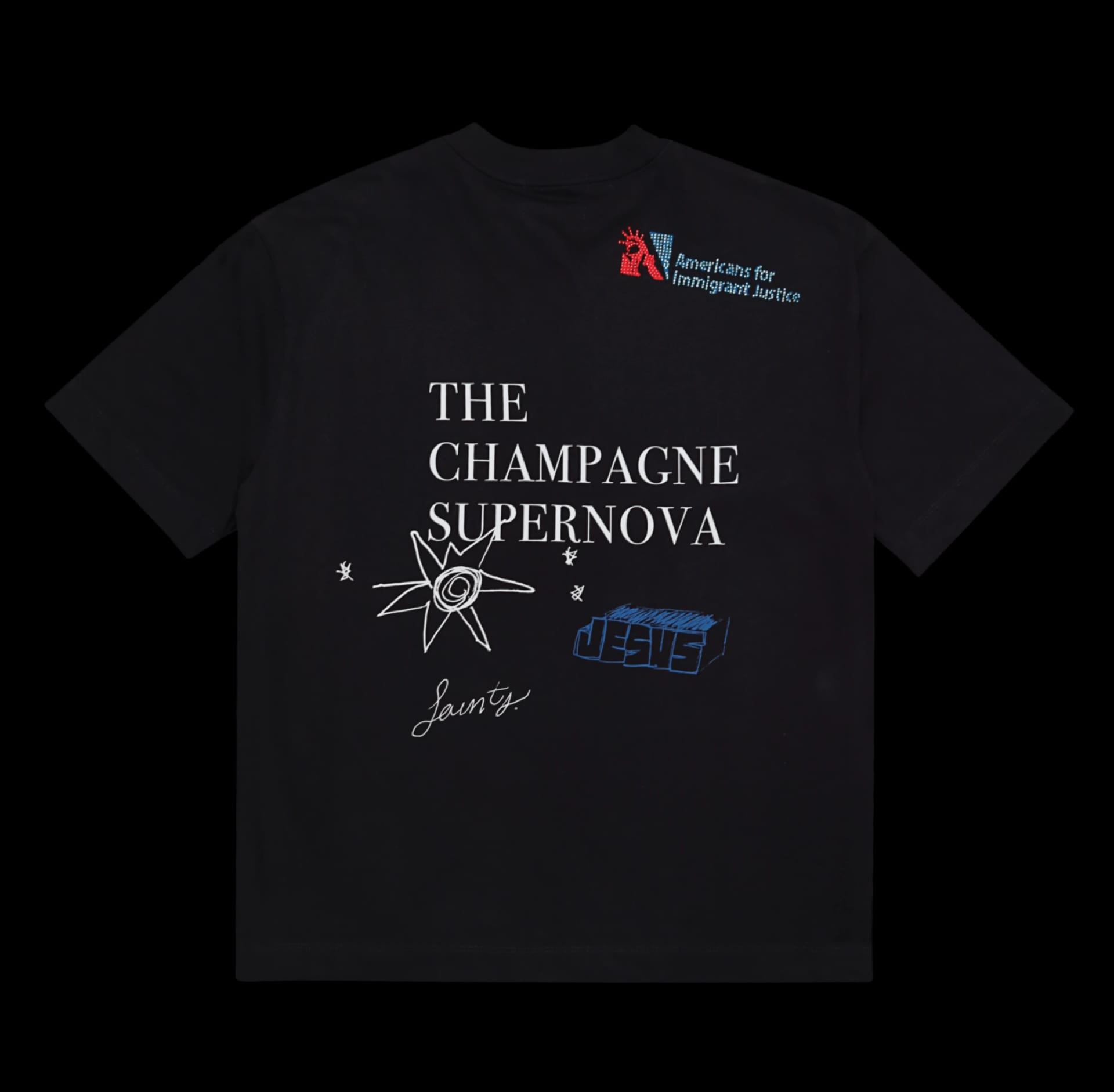 CHAMPAGNE SUPERNOVA BLACK T-SHIRT - imagen 2