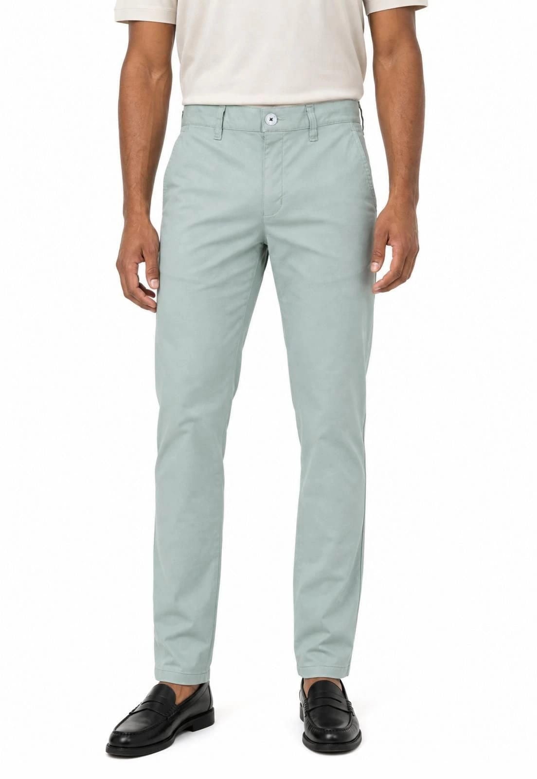 Pantalon dril menta con spandex - imagen 1